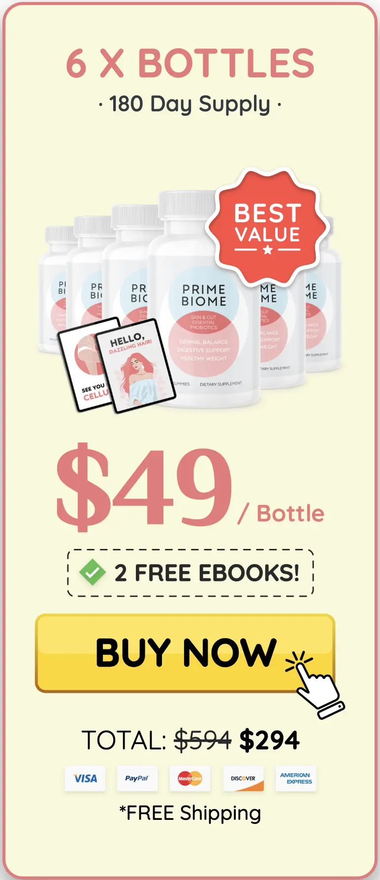 Primebiome Primebiome order 6 bottles